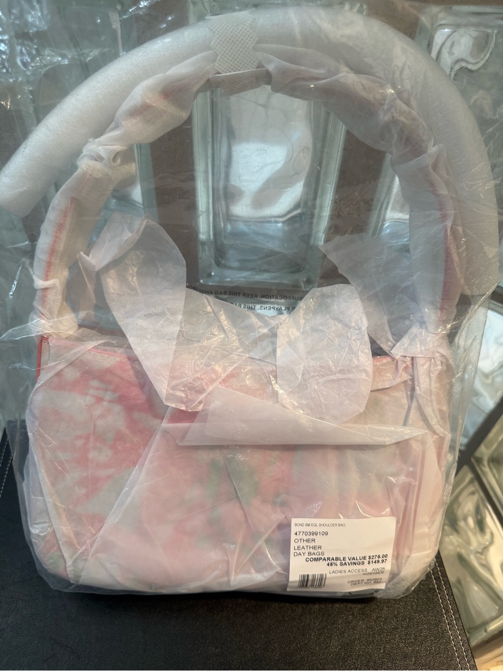 Kurt Geiger London "The Bond" All-Leather Tie-Dye Shoulder Bag. NWT. Full Set. - Picture 16 of 17